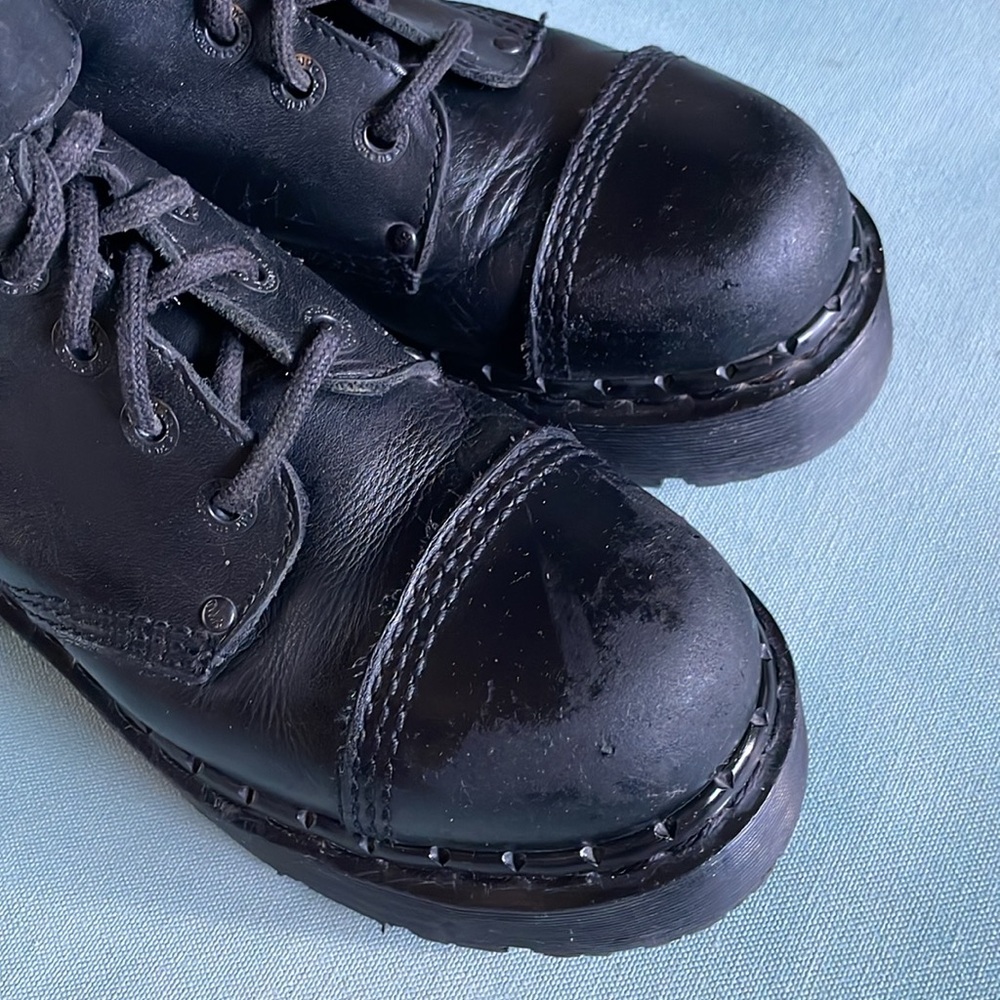 Dr. Martens Vintage 3A26 3 Strap 14 Eye Leather Boots Made In England UK 6 US 8 - Picture 4 of 15
